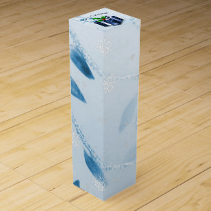 Blue Christmas Gift Wine Gift Box