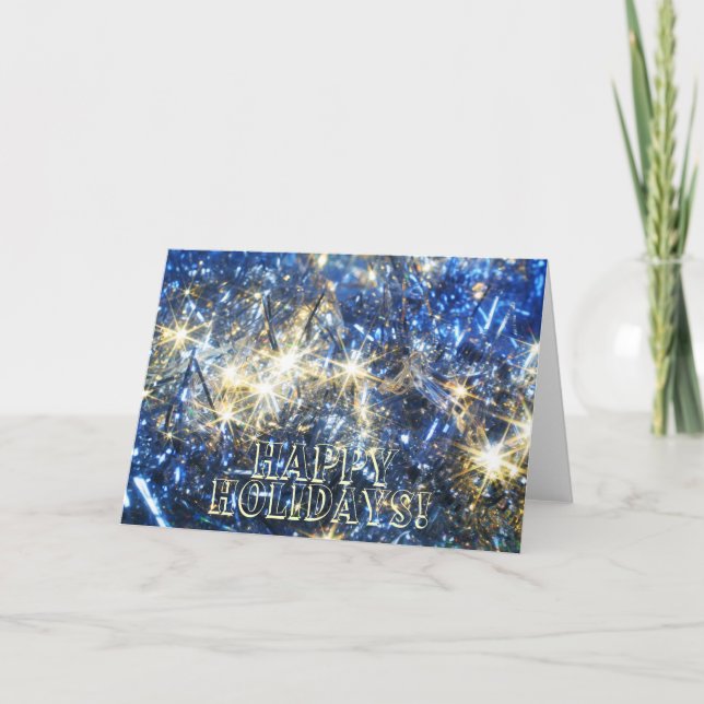 Blue Christmas Greeting Card (Front)