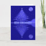 Blue Christmas Holiday Card