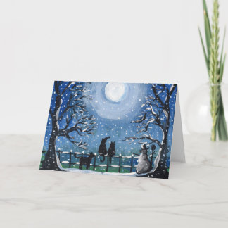 Blue Christmas Holiday Card