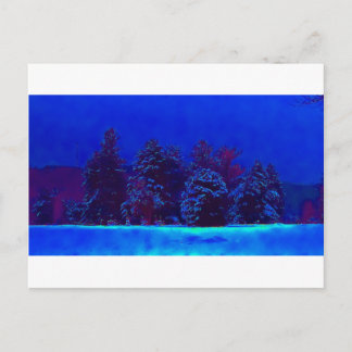 Blue Christmas Holiday Postcard