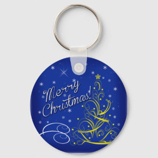 Blue Christmas Keychain