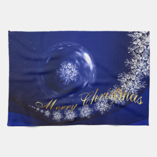 Blue Christmas Kitchen Towel