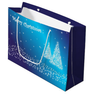 Blue Christmas Large Gift Bag