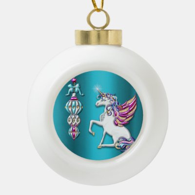 Blue Christmas Magical Unicorn