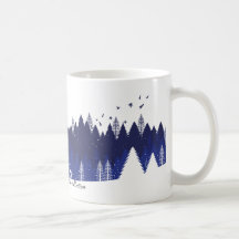 Blue Christmas Mug