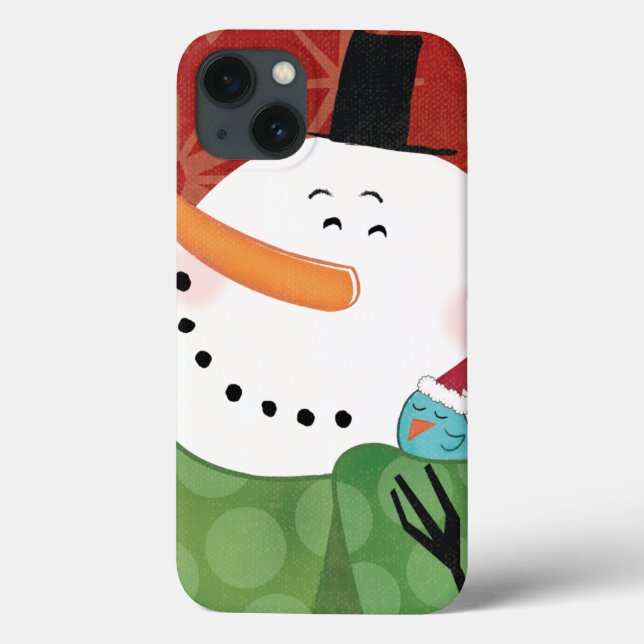 Blue Christmas Mug with Dark Cocoa Case-Mate iPhone Case (Back)