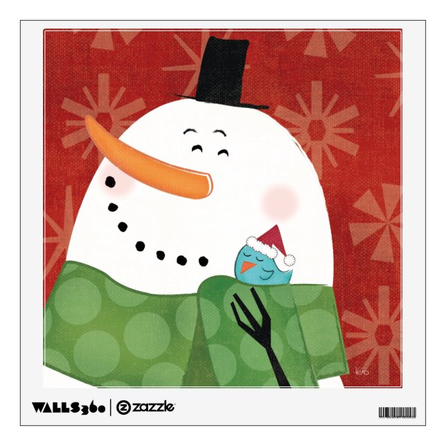 Blue Christmas Mug with Dark Cocoa Wall Decal (Front)