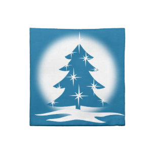 Blue Christmas Napkins Personalized Blue Holiday