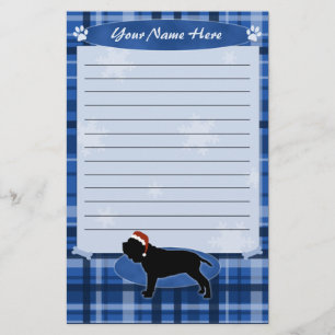 Blue Christmas Neapolitan Mastiff Stationery