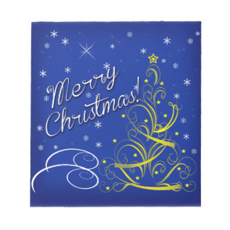 Blue Christmas Notepad