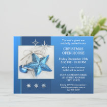 Blue Christmas Open House or Party Invitation