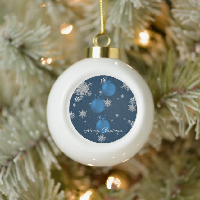 Blue Christmas Ornaments  (Tree)