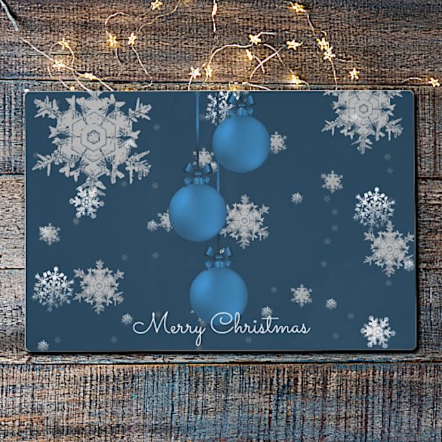 Blue Christmas Ornaments Placemat (Blue Christmas Ornaments Placemat)
