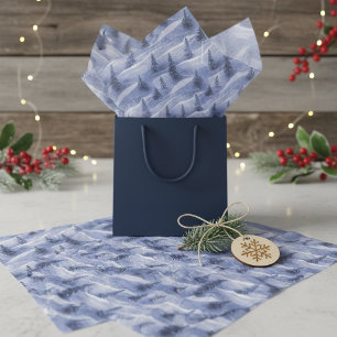 Blue Christmas Pattern#10 ID1009 Tissue Paper