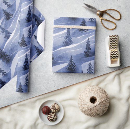 Blue Christmas Pattern10 ID1009 Wrapping Paper