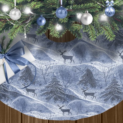 Blue Christmas Pattern13 ID1009 Brushed Polyester Tree Skirt