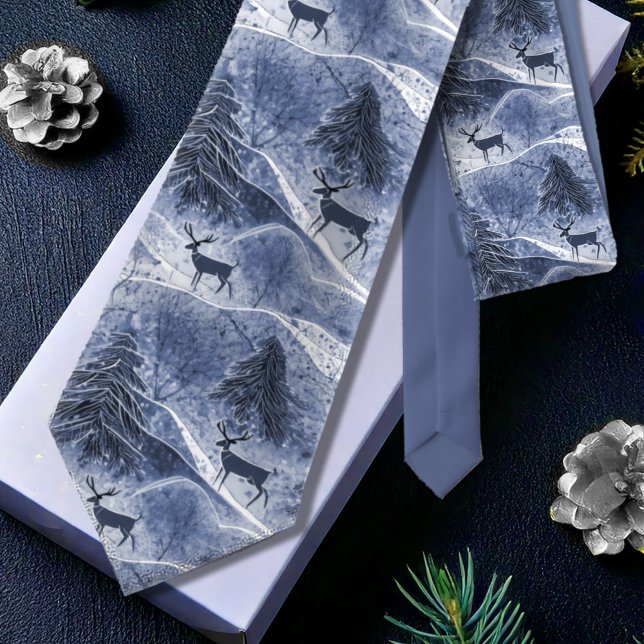 Blue Christmas Pattern#13 ID1009 Neck Tie (Creator Uploaded)