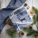 Blue Christmas Pattern#13 ID1009 Wrapping Paper<br><div class="desc">If you are wondering what color combinations to pick for your Christmas decor and gift wrap supplies this year, I've created collections of coordinating patterns to make life just a bit easier. This modern sketch and watercolor design, of stylized fir trees and reindeer on snowy hills, is shown here in...</div>