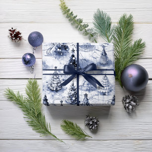 Blue Christmas Pattern#3 ID1009 Wrapping Paper