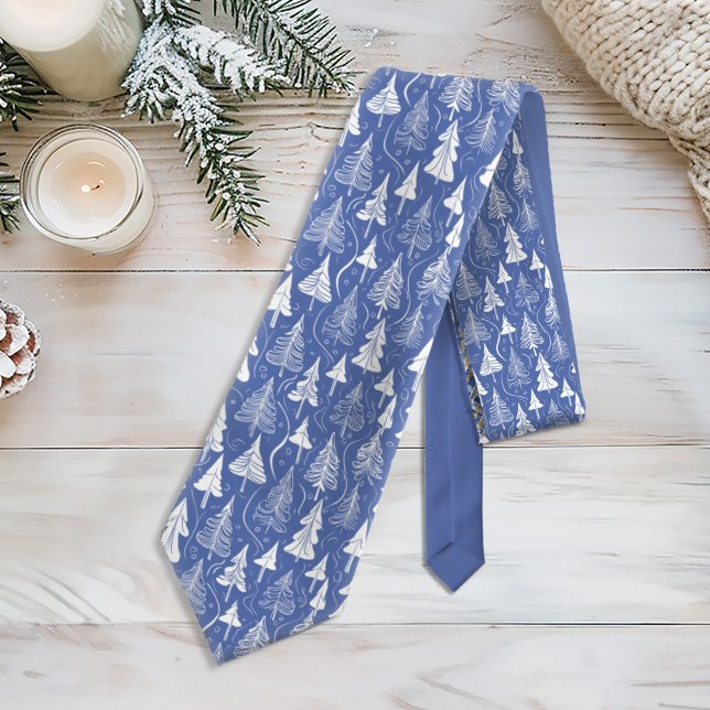 Blue Christmas Pattern#6 ID1009 Neck Tie (Creator Uploaded)