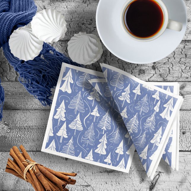 Blue Christmas Pattern#6 ID1009 Paper Dinner Napkins (Creator Uploaded)