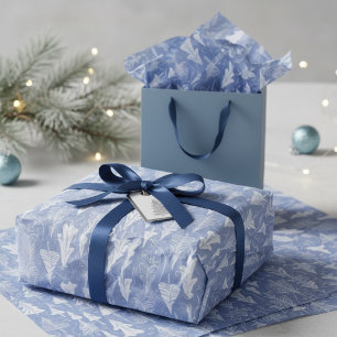 Blue Christmas Pattern#6 ID1009 Tissue Paper