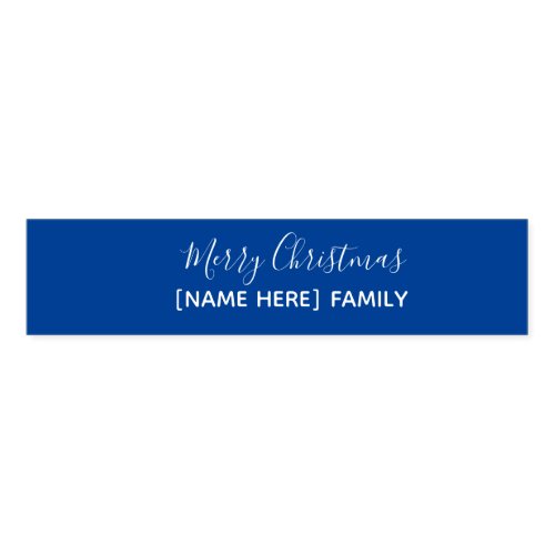 Blue Christmas Personalized Napkin Rings