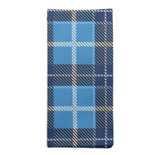 Blue Christmas plaid Holiday dinner napkin