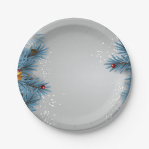 Blue Christmas Plates