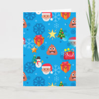 blue christmas poop emoji