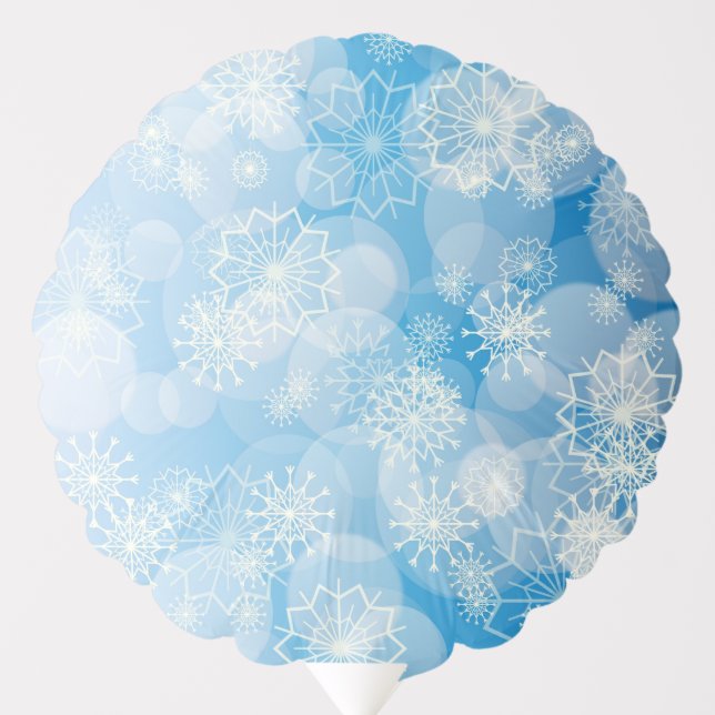 Blue Christmas Snowflakes      Balloon (Front)