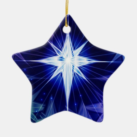 Blue Christmas star Ornament | Zazzle.com