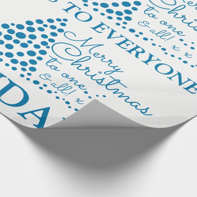 Blue Christmas Tree, Christmas Wrapping Paper (Corner)