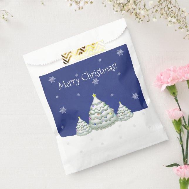 Blue Christmas Tree Favor Bags (Sealed)
