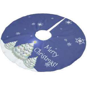 Blue Christmas Tree Holiday Tree Skirt