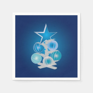 Blue Christmas tree Napkins