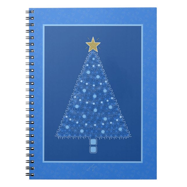 Blue Christmas Tree Notebook (Front)