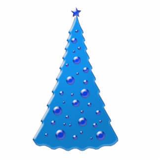 Blue Christmas Tree Photo Sculpture Decoration Blue Christmas Tree Photo Sculpture Decoration