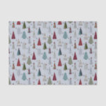 Blue Christmas Tree Tissue Paper