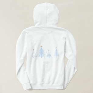 Blue Christmas trees Hoodie