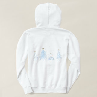 Blue Christmas trees Hoodie