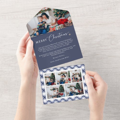 Blue Christmas Trifold Card