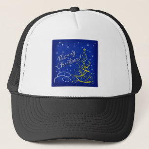 Blue Christmas Trucker Hat