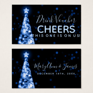 Blue Christmas Wedding Drink Voucher