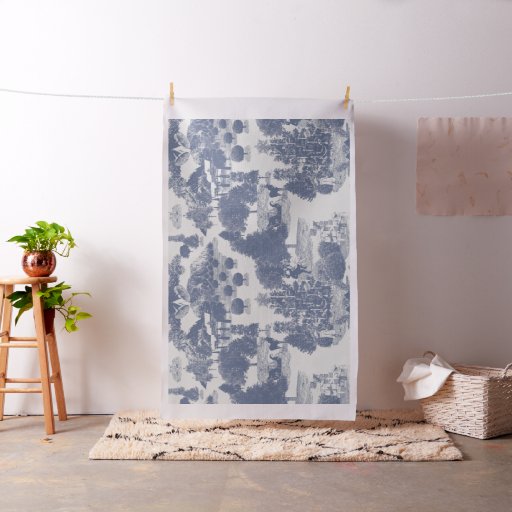 Blue Christmas Winter Wonderland 30" Fabric