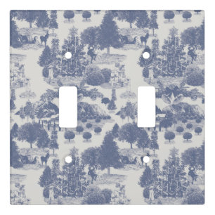 Blue Christmas Winter Wonderland Light Switch Cover