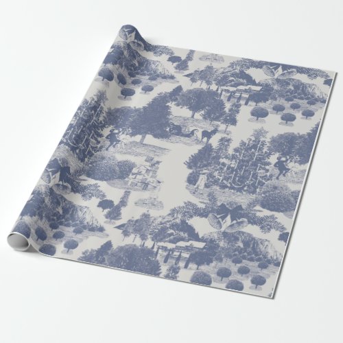 Blue Christmas Winter Wonderland Wrapping Paper