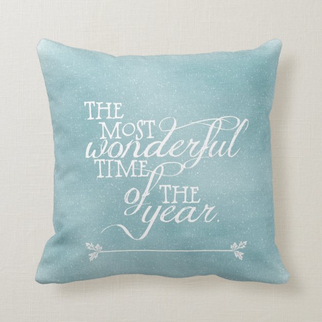 blue christmas throw pillows
