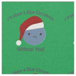 Blue Christmas Without You Blueberry Fabric